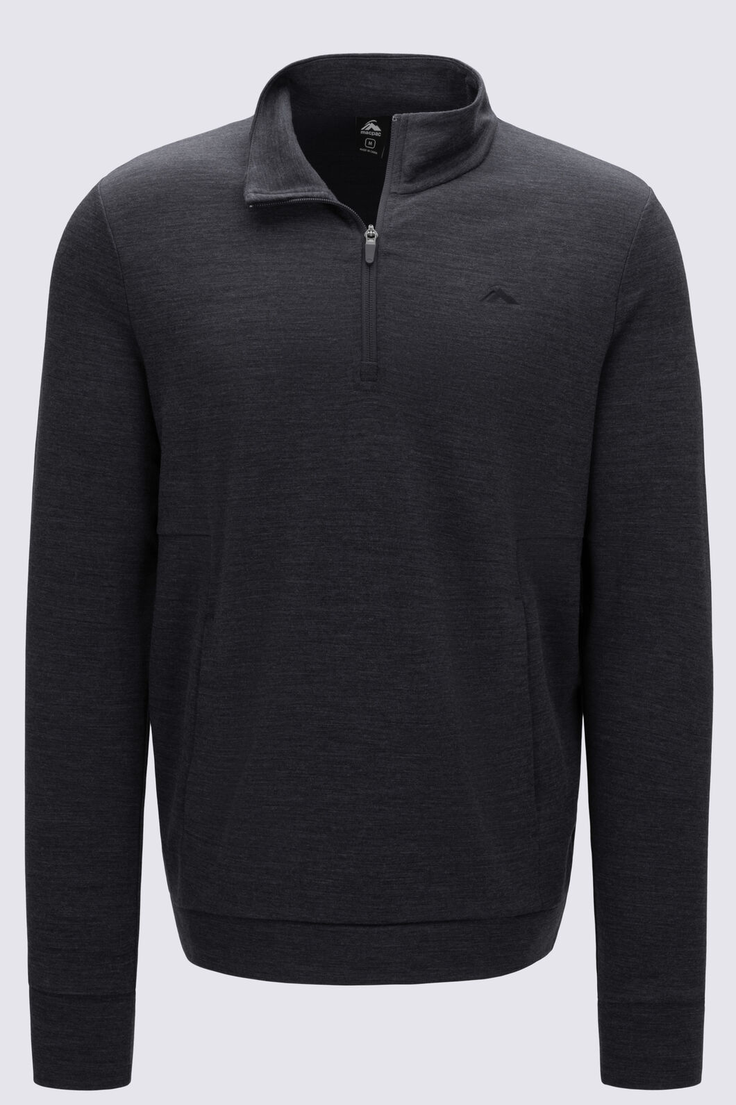 Macpac Men's Craigieburn Merino Blend Pullover, Charcoal Marle, hi-res