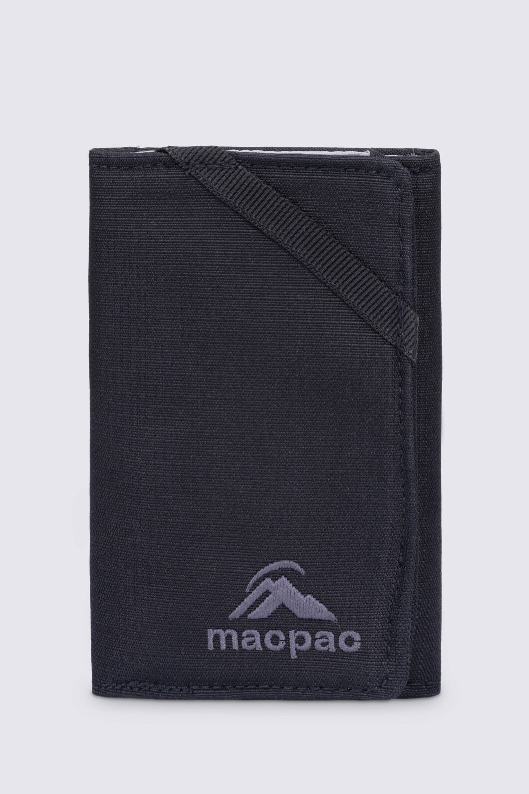 Macpac Adventure Trifold Wallet RFID, Black, hi-res