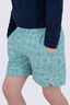 Macpac Kids' Winger Shorts, Pool Blue Print, hi-res