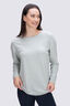 Macpac Women's Long Sleeve Modal T-Shirt, Aqua Grey, hi-res