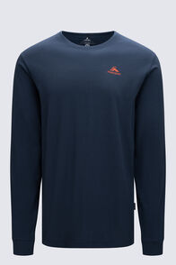 Macpac Men's Aoraki Topo Fairtrade Organic Cotton Long Sleeve T-Shirt, Midnight Navy, hi-res