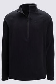 Macpac Men's Tui Fleece Pullover, True Black, hi-res