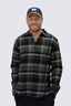 Macpac Men's Sutherland Slim Flannel Shirt, Asphalt Plaid, hi-res