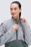 Macpac Women's Originals Fleece Pullover, Wrought Iron/Duck green, hi-res