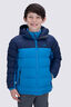 Macpac Kids' Halo Hooded Down Jacket, Naval Academy/Mediterranean Bl, hi-res