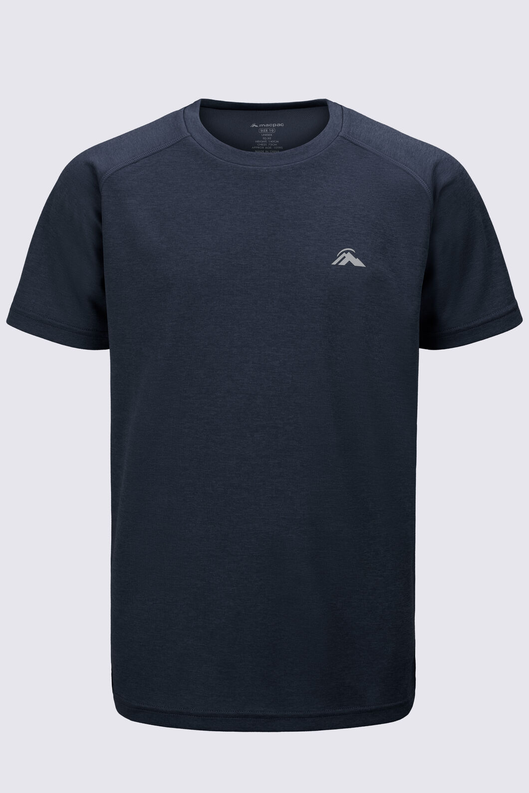 Macpac Kids' Cass Short Sleeve T-Shirt, BLACK MARLE, hi-res
