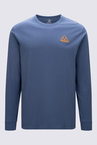 Macpac Men's Vintage Embroidered Fairtrade Organic Cotton Long Sleeve T-Shirt, Bering Sea, hi-res