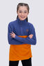 Macpac Kids' Ruru Fleece Pullover, Skipper Blue/Marmalade, hi-res