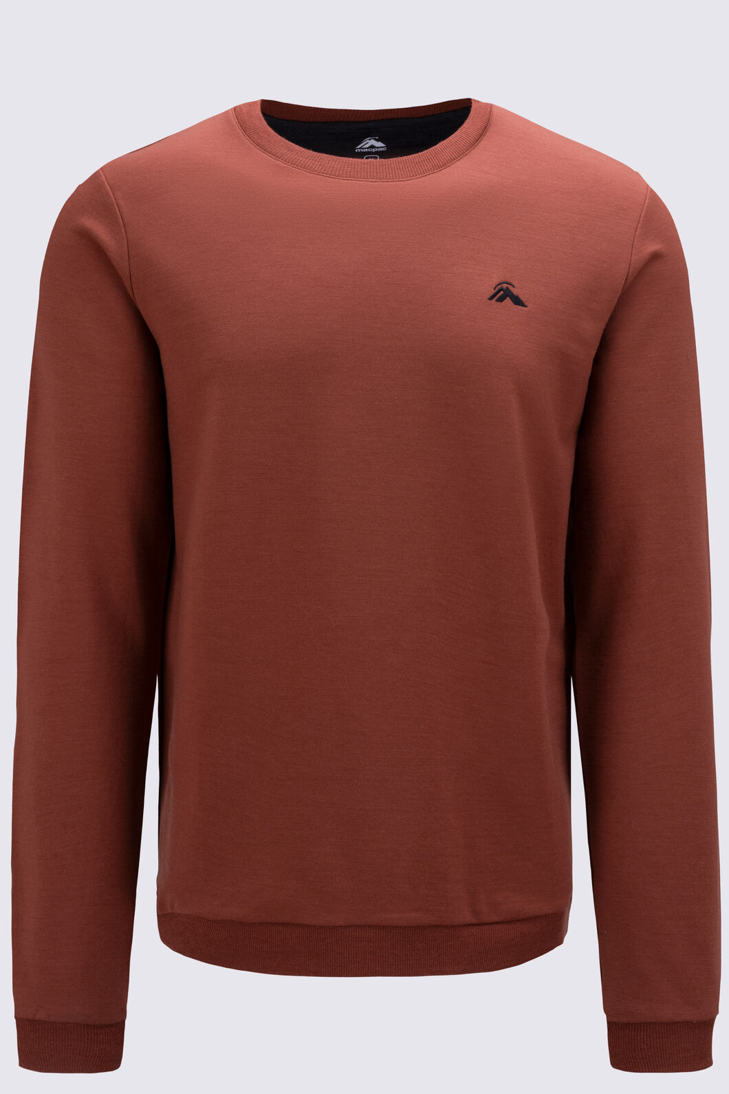 Macpac Men's 280 Merino Long Sleeve Crew, Maple Syrup, hi-res