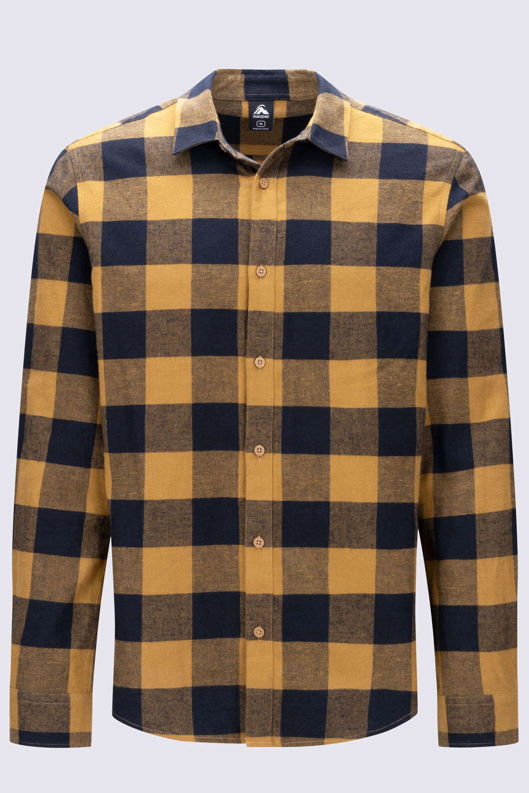 Macpac Men's Sutherland Slim Flannel Shirt, Cumin Check, hi-res