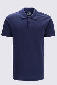 Macpac Men's Piqué Polo Shirt, Baritone Blue, hi-res