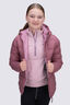 Macpac Kids' Halo Hooded Down Jacket, Deco Rose/Foxglove, hi-res