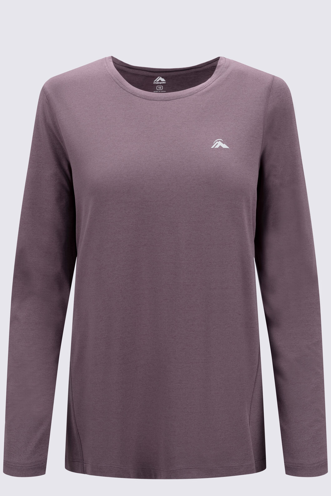 Macpac Women's brrr&deg; Long Sleeve T-Shirt, Moonscape Marle, hi-res