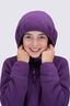 Macpac Kids' Mini Mountain Fleece Hoodie, Plum, hi-res
