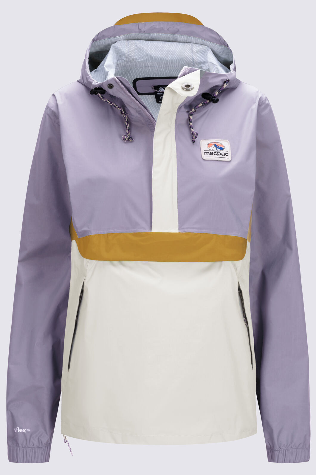 Macpac Women's Heritage Waterproof Anorak, Lavender/Pelican/Bone, hi-res