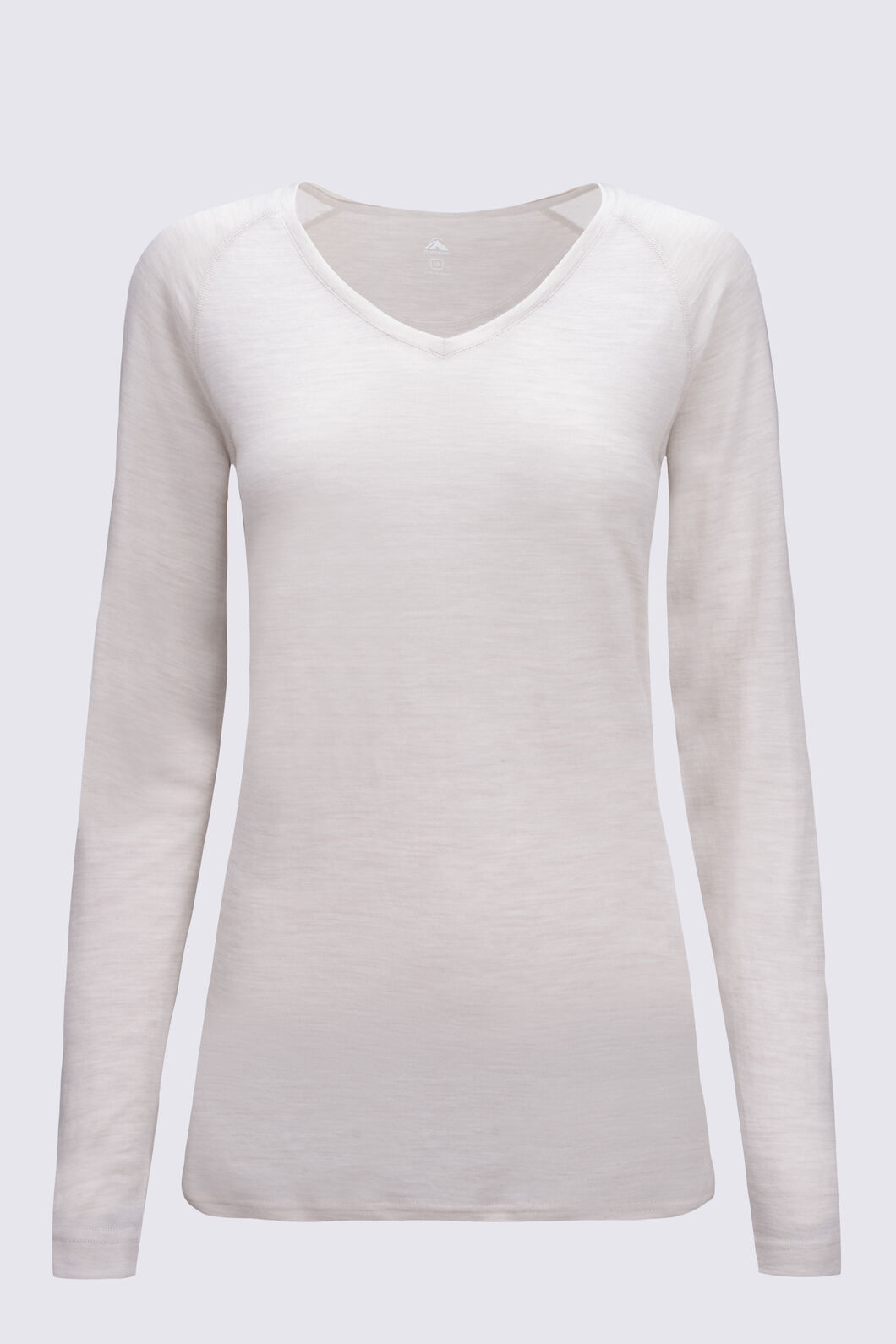 Macpac Women's 150 Merino V-Neck Top, French Oak Marle, hi-res