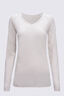 Macpac Women's 150 Merino V-Neck Top, French Oak Marle, hi-res