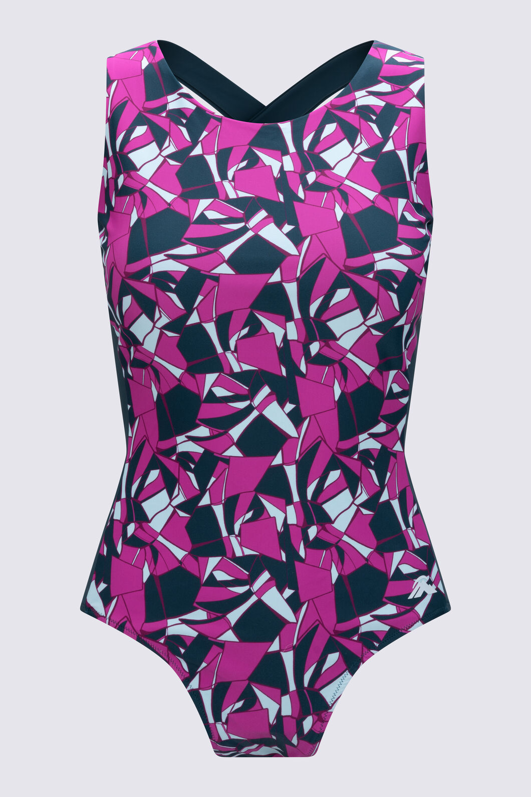 Macpac Women's Southshore Active One Piece Swimsuit, Deep Teal Shatter, hi-res