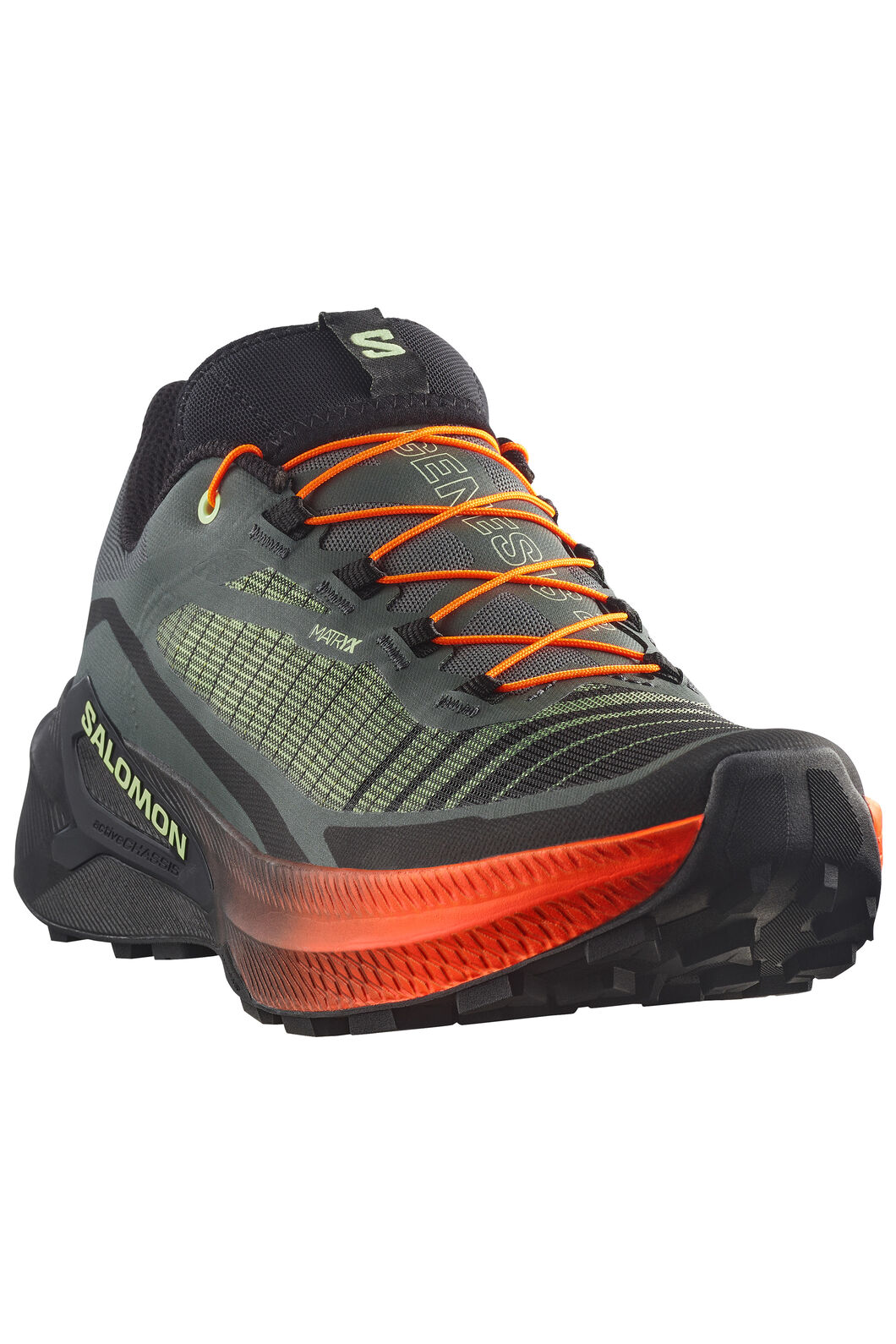 Salomon Men's Genesis 2 Trail Shoes, Urban Chic/Black/Lime Cream, hi-res