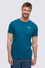 Macpac Men's Abel Tasman Topo Fairtrade Organic Cotton Short Sleeve T-Shirt, Moroccan Blue, hi-res