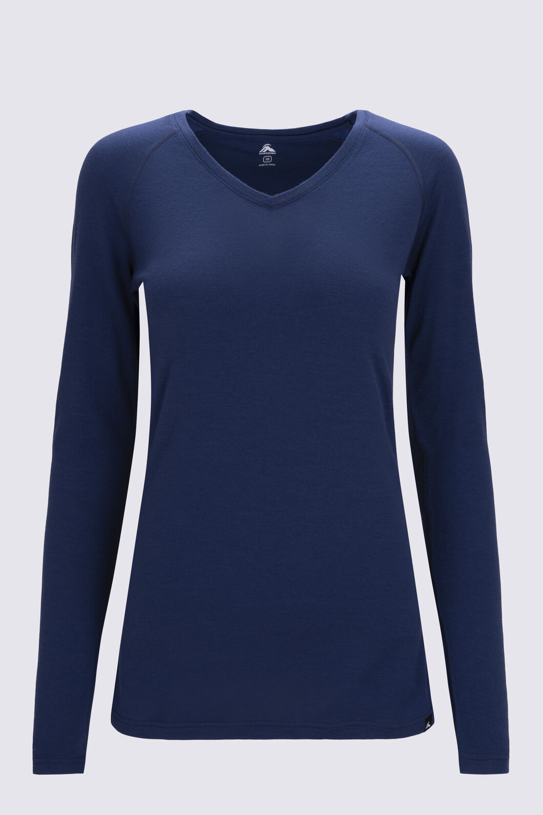 Macpac Women's 150 Merino V-Neck Top, Naval Academy, hi-res