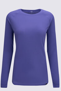 Macpac Women's Geothermal Long Sleeve Top, Purple, hi-res