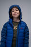 Macpac Kids' Uber Light Hooded Down Jacket, Navy Peony/Surf the Web, hi-res
