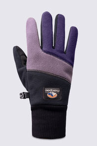 Macpac Retro Fleece Glove, Sea Fog/Loganberry, hi-res