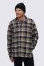 Macpac Men's Alma Fleece Lined Shirt, Shitake Plaid, hi-res