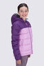 Macpac Kids' Halo Hooded Down Jacket, Plum/Orchid, hi-res