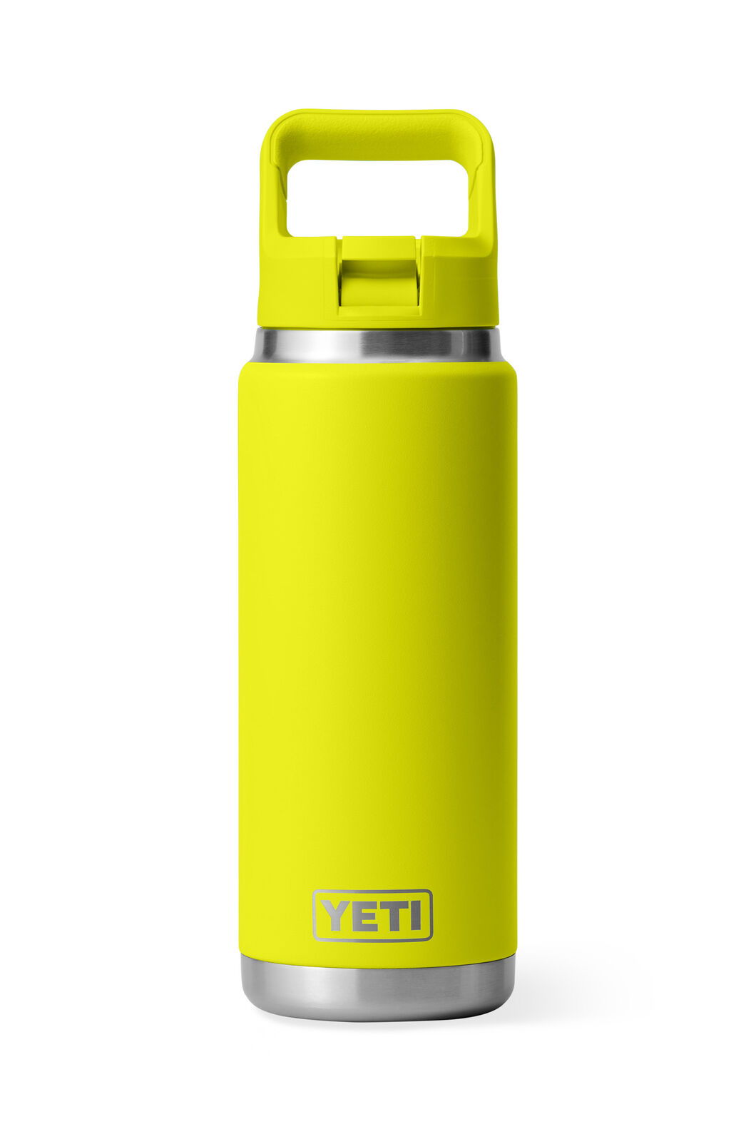 YETI® Rambler® Bottle with Straw Cap — 26 oz, Firefly Yellow, hi-res