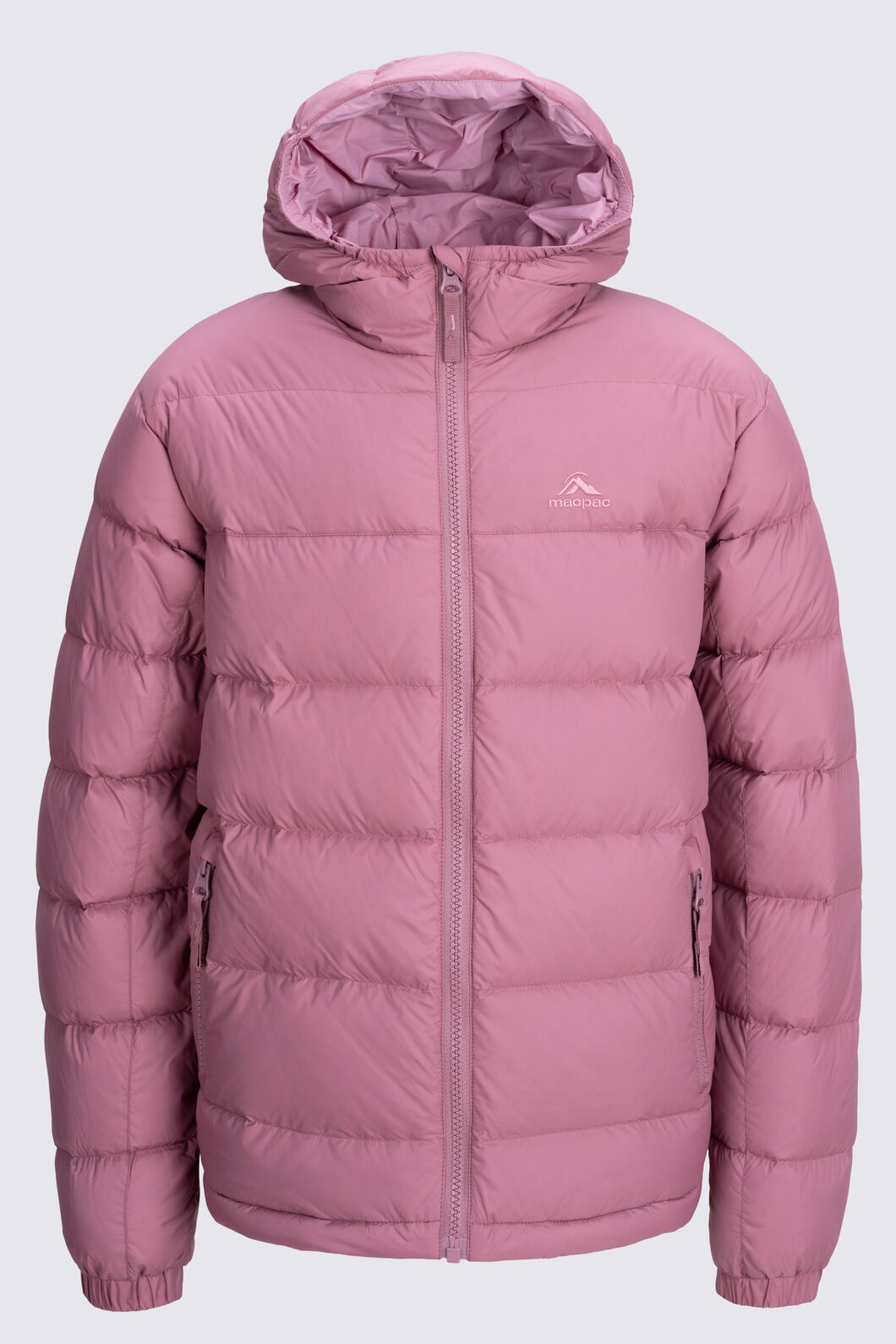 Macpac Kids' Halo Hooded Down Jacket, Deco Rose/Foxglove, hi-res