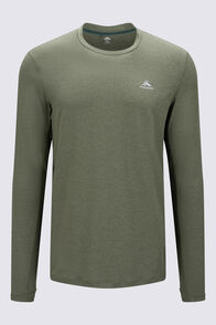 Macpac Men's brrr&deg; Long-Sleeve T-Shirt, Bronze Green, hi-res