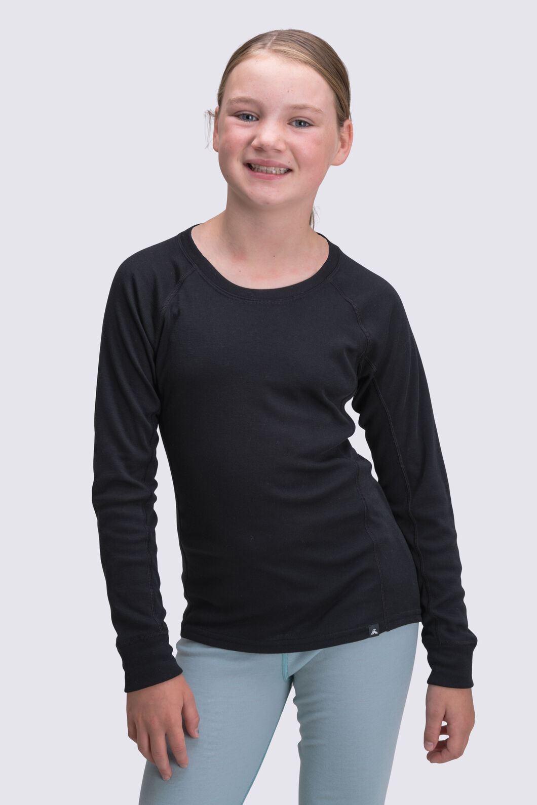Première Couche Enfant Macpac Geothermal - Manches Longues - Olive/Navy - Taille 12