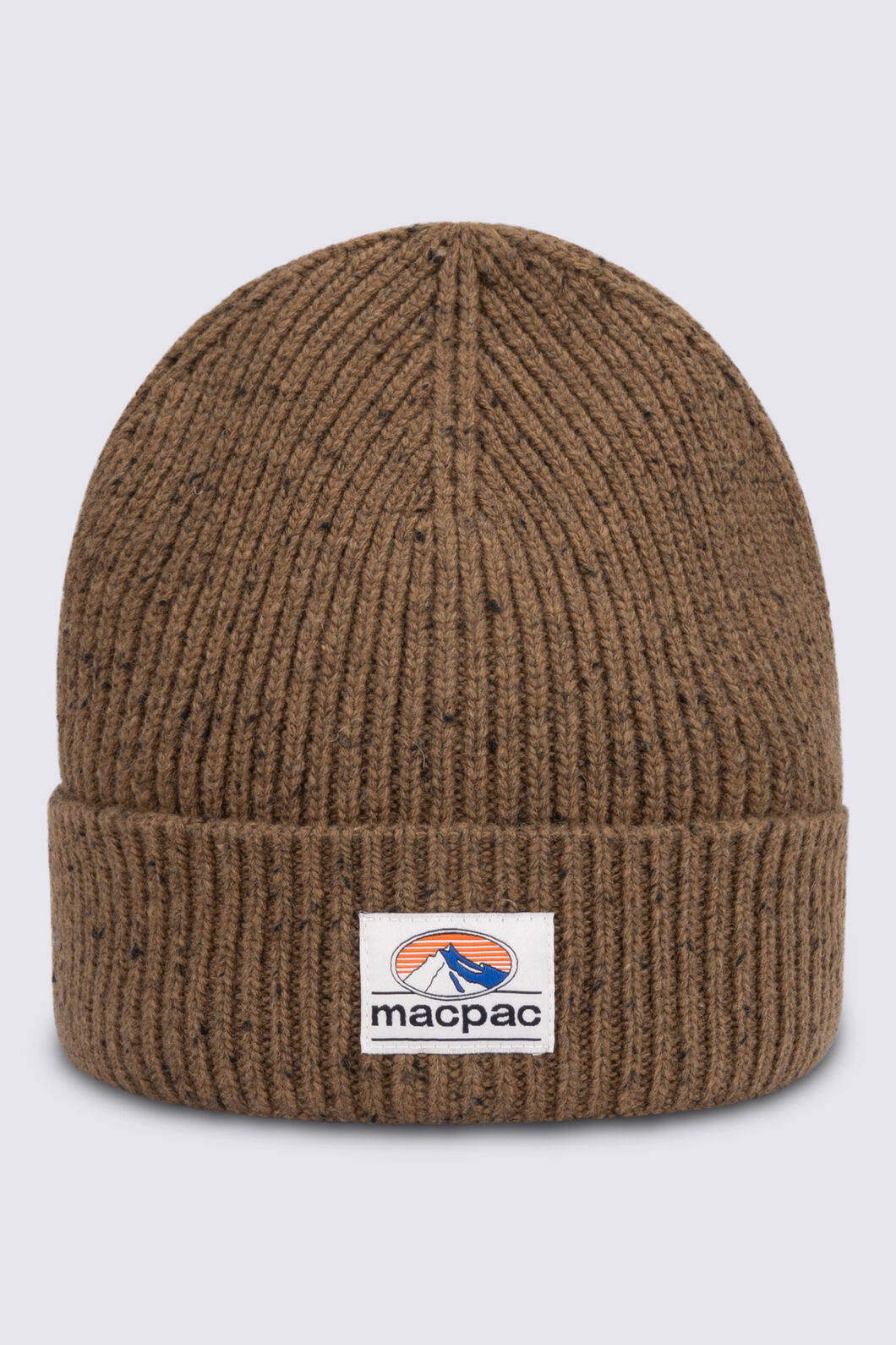 Macpac Merino Wool Heritage Beanie, Kangaroo, hi-res