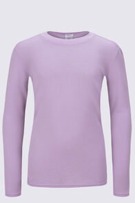 Macpac Kids' 220 Merino Long Sleeve Top, Fair Orchid, hi-res