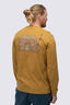 Macpac Men's Waihohonu Hut Fairtrade Organic Cotton Long Sleeve T-Shirt, Medal Bronze, hi-res