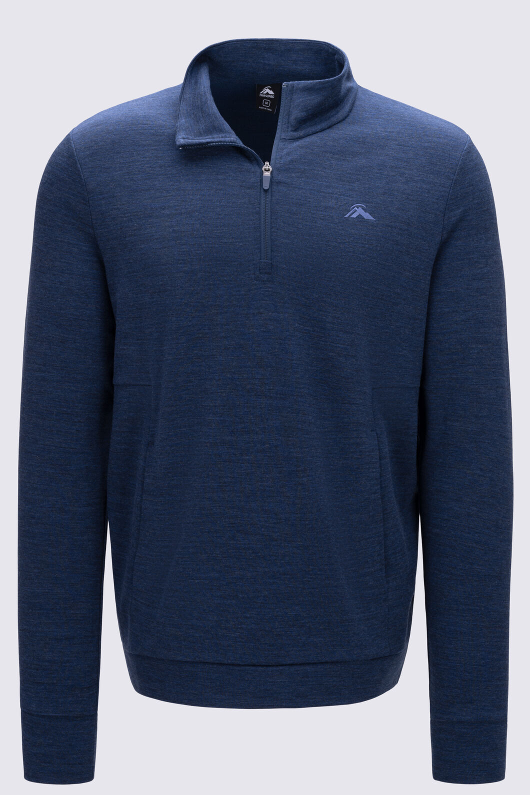Macpac Men's Craigieburn Merino Blend Pullover, Navy Iris Marle, hi-res