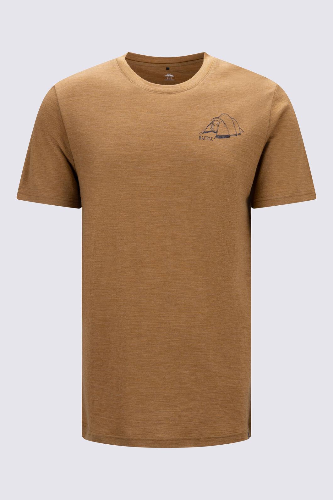 Macpac Men's Olympus Merino 180 T-Shirt, Medal Bronze Marle, hi-res