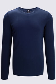 Macpac Men's 220 Merino Long Sleeve Top, Navy, hi-res