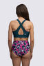 Macpac Women's Southshore Bikini Top, DeepTeal/Shatter Print, hi-res