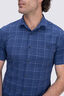 Macpac Men's Eclipse Short-Sleeve Shirt, Naval Academy Check, hi-res