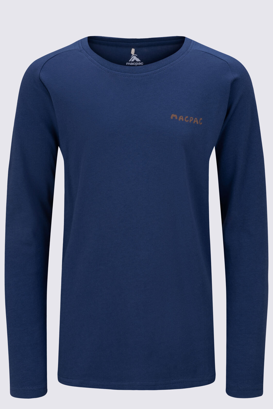Macpac Kids' Abstract Waterway Fairtrade Organic Long Sleeve T-Shirt, Oceana, hi-res