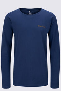 Macpac Kids' Abstract Waterway Fairtrade Organic Long Sleeve T-Shirt, Oceana, hi-res