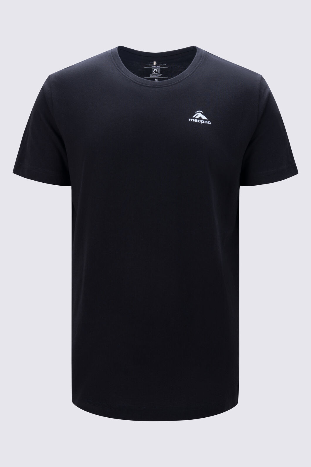 Macpac Men's Arthurs Pass NP Fairtrade Organic Cotton T-Shirt, Black, hi-res