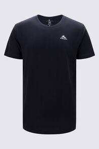 Macpac Men's Arthurs Pass NP Fairtrade Organic Cotton T-Shirt, Black, hi-res