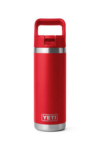 YETI® Rambler® Bottle with Straw Cap — 18 oz, Rescue Red, hi-res