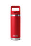 YETI® Rambler® Bottle with Straw Cap — 18 oz, Rescue Red, hi-res