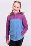 Macpac Kids' Tui Fleece Jacket, Amethyst/Riviera, hi-res