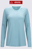 Macpac Women's brrr° Long Sleeve T-Shirt, Aqua Haze, hi-res